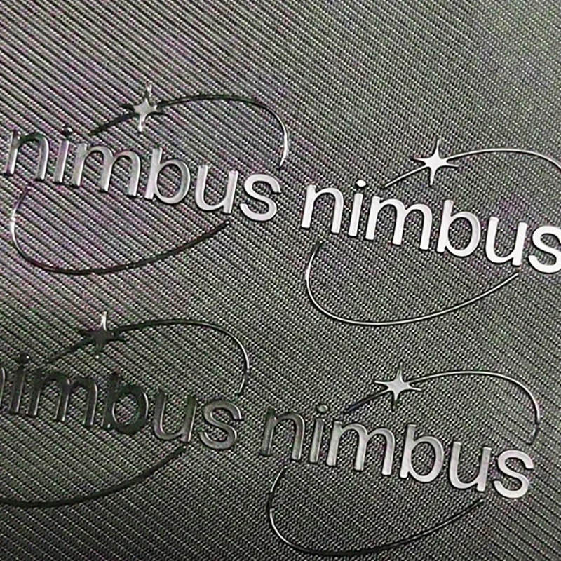 Fashion design metal wire-drawing Label Heat Transfer 3d Woven Stickers Iron On Patches Clothing 3M adhesive backing For Hat