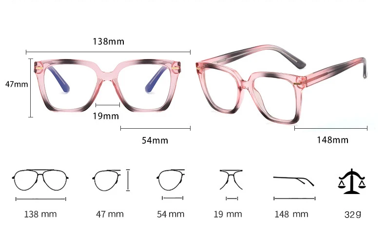 wholesale fashion women stylish colorful eyeglasses anti blue light blocking optical frames eyeglasses