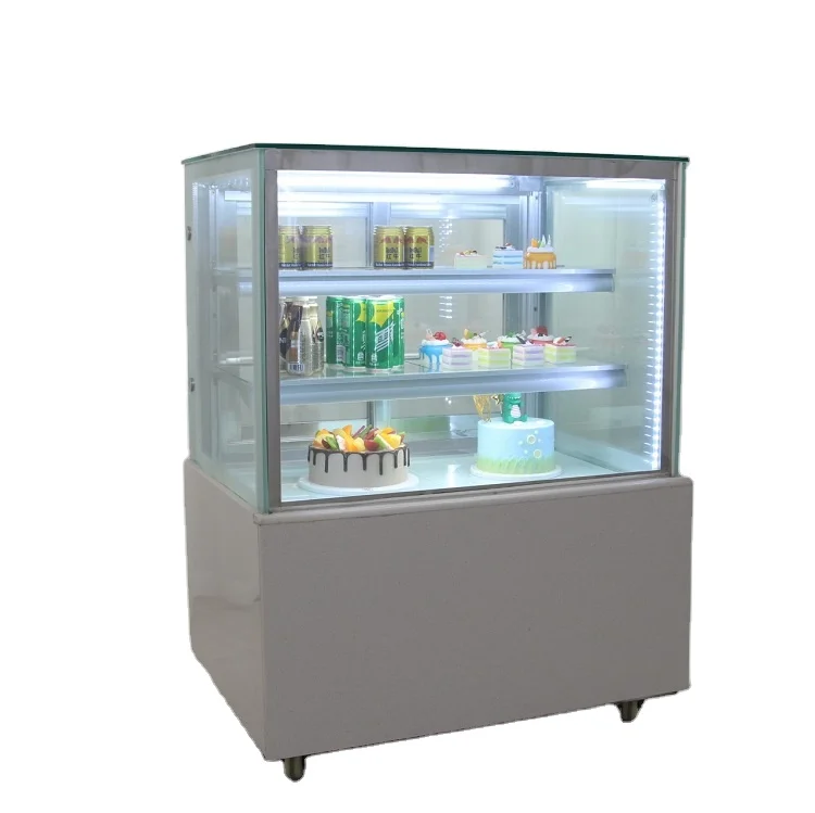 Коммерческое холодильное оборудование, Мраморная основа, прямоугольный шкаф для витрины тортов