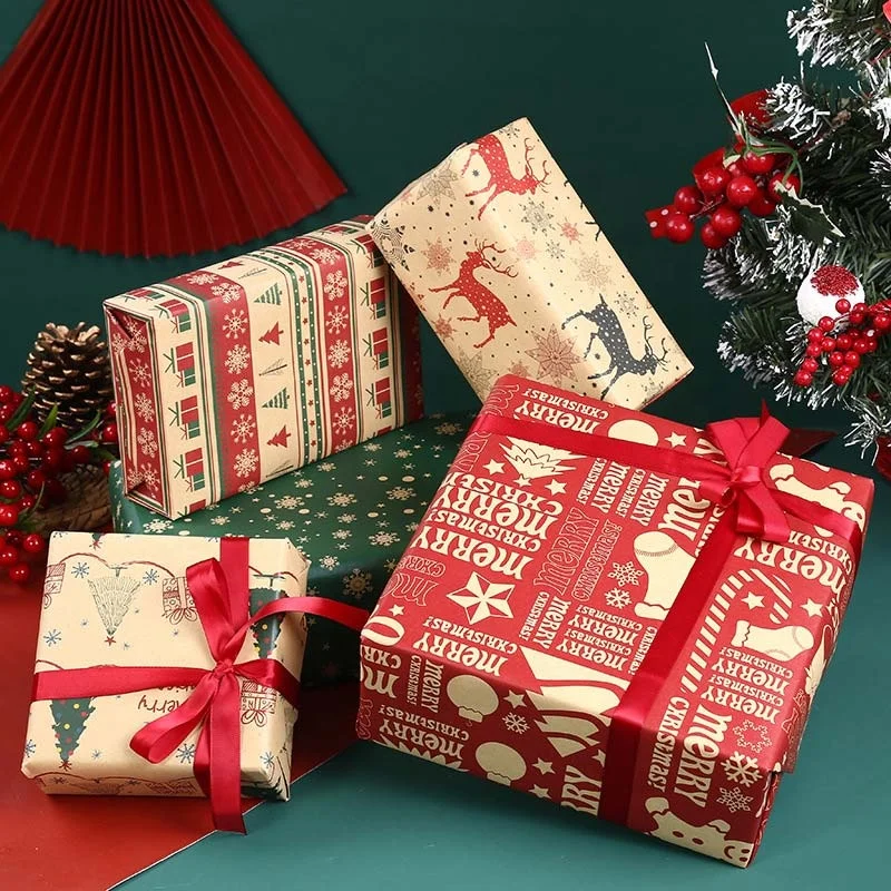 China Wholesale Gift Wrapping Paper Roll Custom Print Christmas Wrapping Paper For Gifts