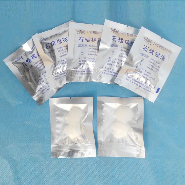 
for hospital High quality disposable medical Paraffin Cotton Ball 