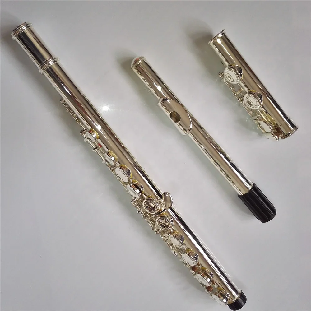 16 closed holes silver plated keys flute