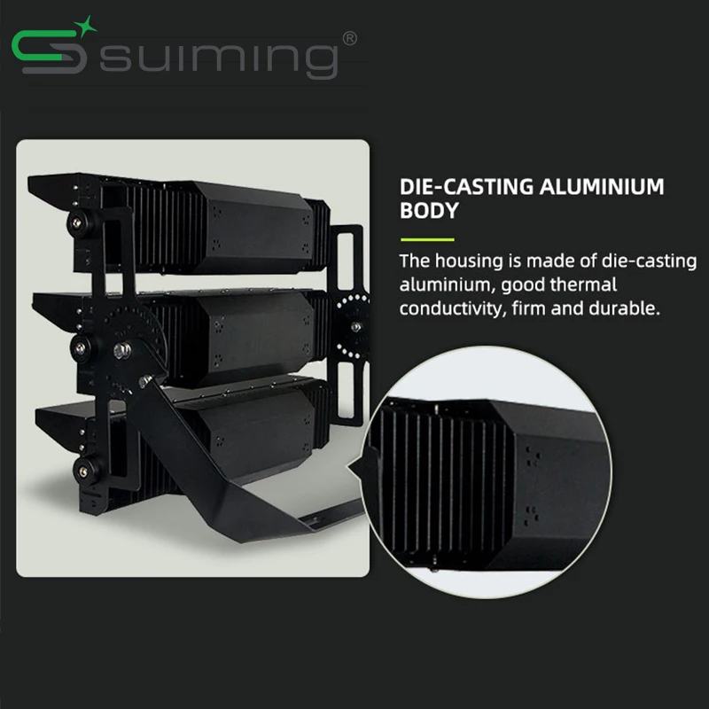 400w 500w 800w 1000w ip65 waterproof high mast sport stadium lighting price 30m high led mast flood light