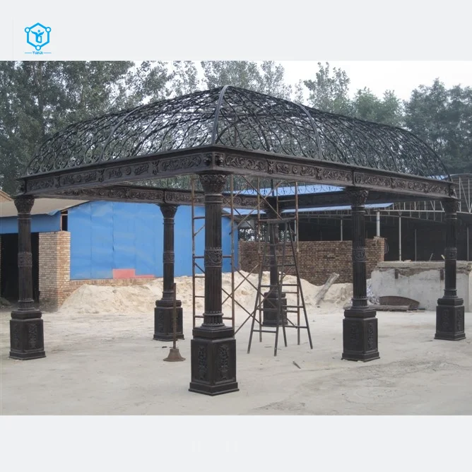 Modern Outdoor Garden Used Large European Style Luxury Cast Iron Gazebo For Wedding Decoration