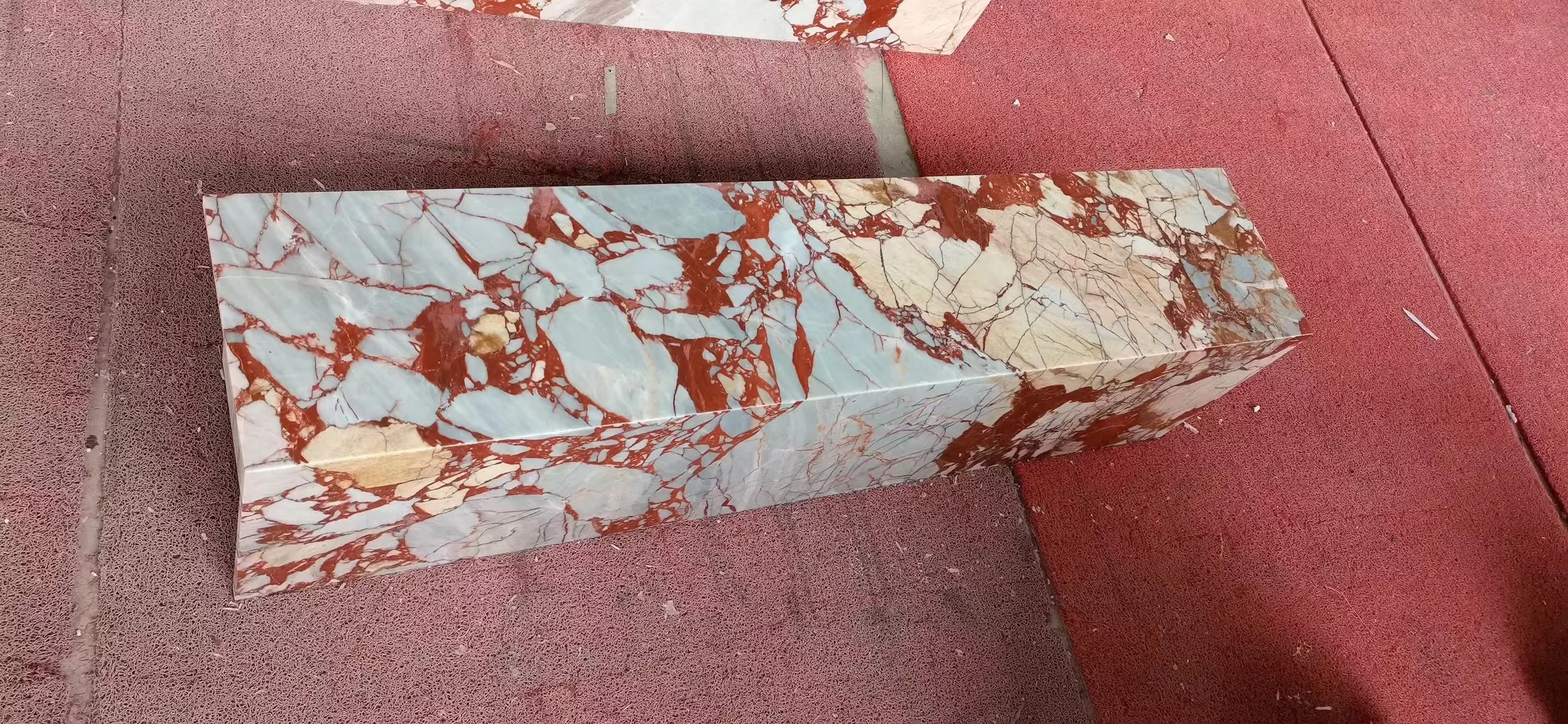Goldtop OEM/ODM Marmor Decoration home Red Marmore with river white vein Bvlgari red slabs for countertop