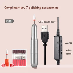 USB portable Electric Manicure Removal dead skin Polishing Electric Nail Drill suitable for nail salons and Home