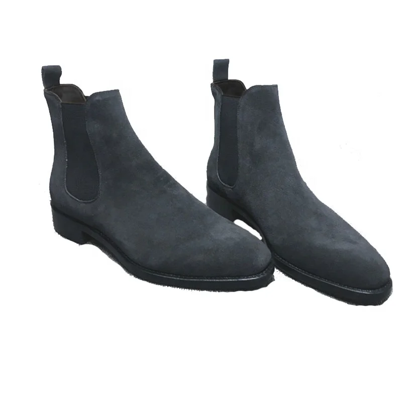 
dropshipping mens boots italian style outdoor 2020 winter slip on anti slip chelsea boots men working leather casual ankle boots 