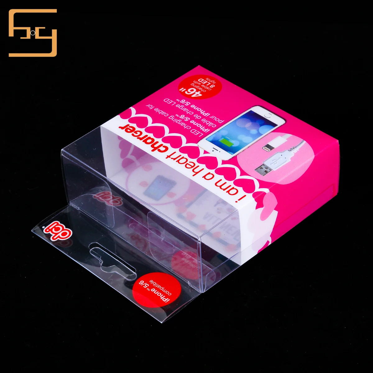 Custom PET  Consumer Electronics Clear Display Packaging Show Box For Electronic Products