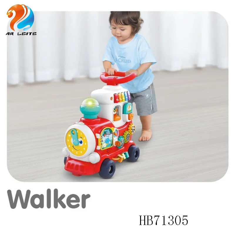 Wholesale Early Educational Toys Kids Funny Mini Train Toy With Music And Light High Quality Baby Learning Walking Ride On Car