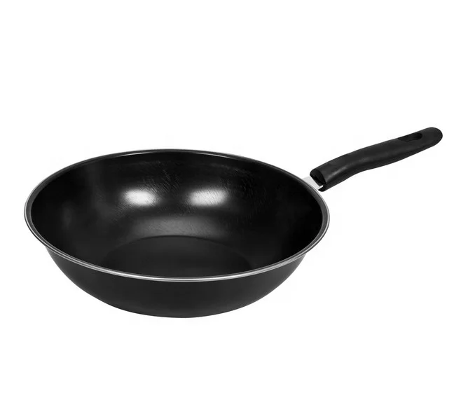 
China household non-stick colorful cooking with wood handle OEM/ODM manufacturer Wok 