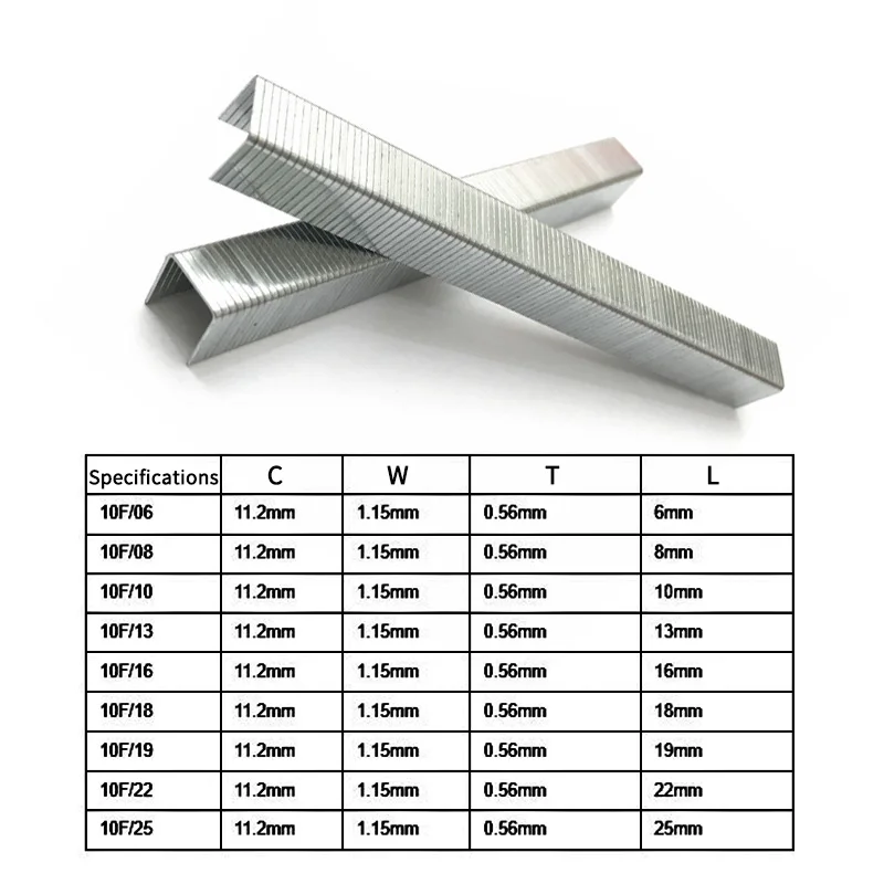f15 f20 f30 f40,  f50 galvanized steel f series staple straight nails furniture staple wire Brad nails u staple t nails/