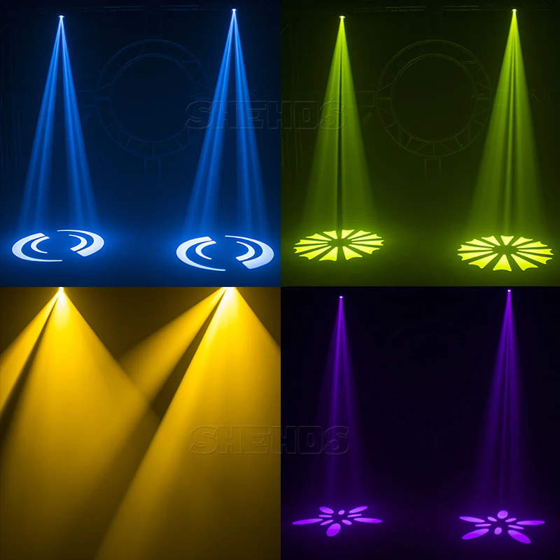 Compact Design Gobo Lyre Beam 230W LED Spot Moving Head with 5 linear 6 circular Double Prism