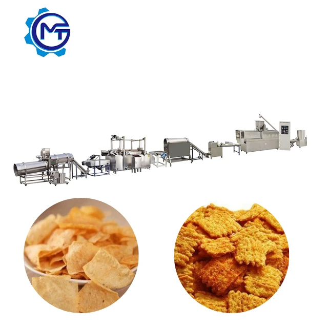 Fried Corn Chips Bugles Cone Shape Snack Food Extruder Machine