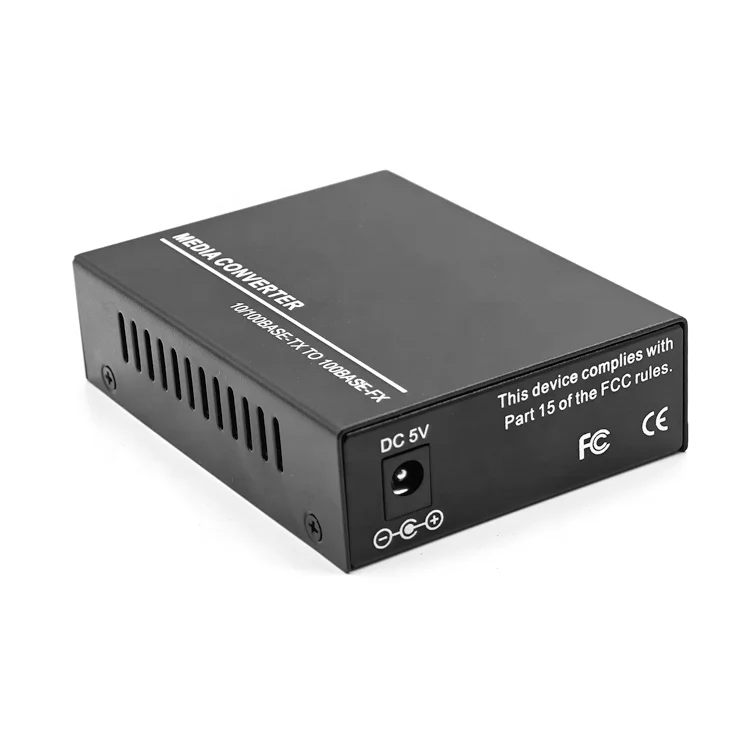 1 RJ45 Port SC Optical 10/100Mbps Single Mode MM 1310nm 2KM Optic Network Switch 100M Dual Fiber Media converter