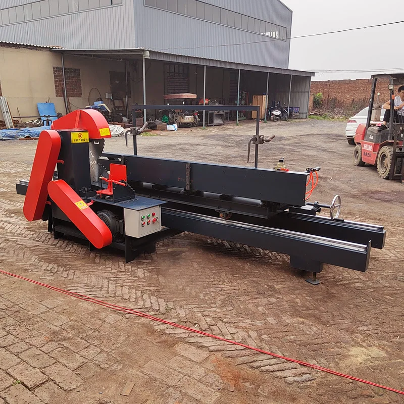 Brand New 380V Horizontal Square Wood Push Semi-Automatic Circular Saw 380V Horizontal Log Cutting Board Saw Saw Machine