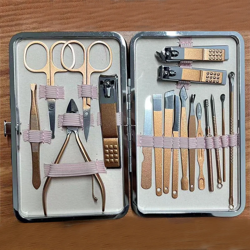 18 Pcs Nail Clipper Set Nail Clipper 16 Sets Of Ear Digging Nail Clipper Set Dead Skin Pliers Pedicure Knife Manicure Tool Gifts