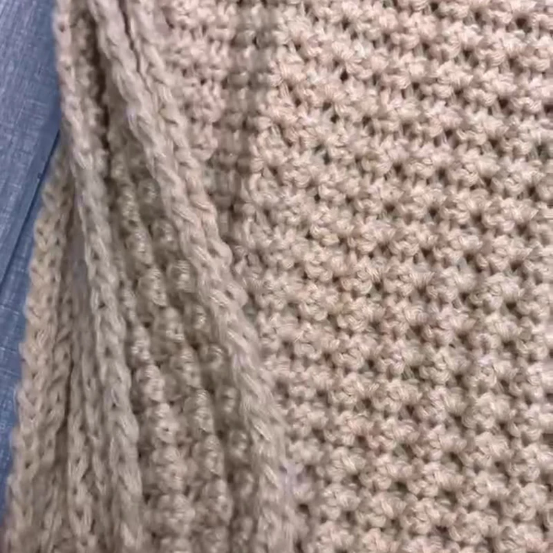 Landfond high quality custom knit scarves chunky winter scarf for ladies women long scarves