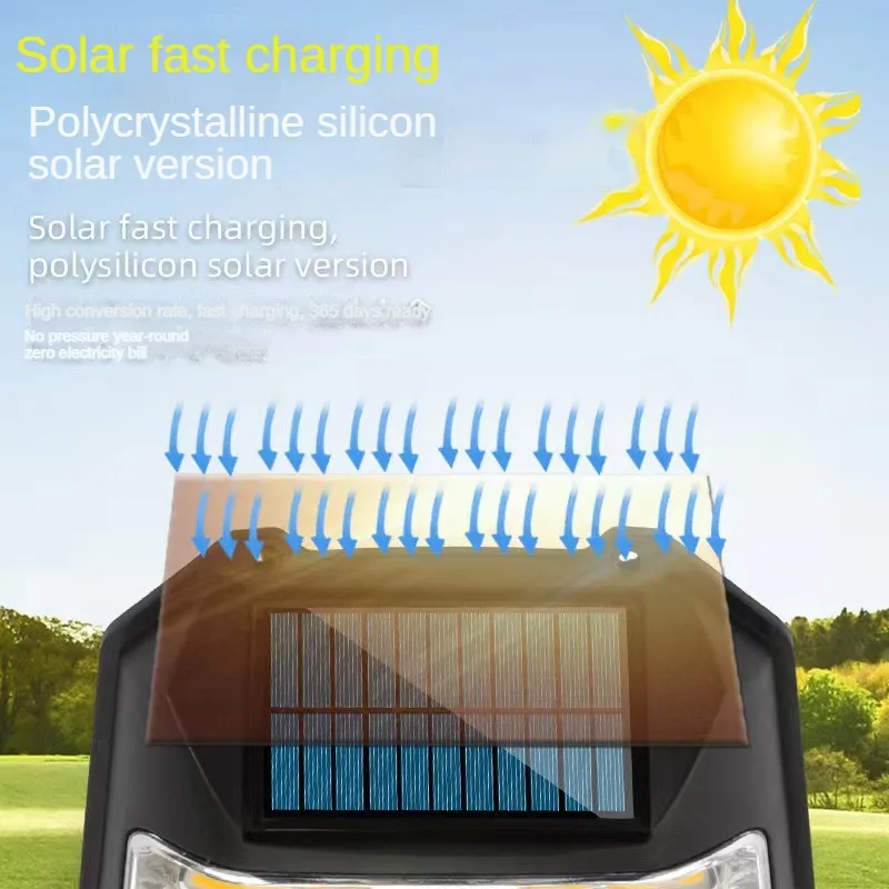 New Solar Outdoor Courtyard Wall Lamp Human Body Induction Lamp Lighting Household Waterproof Energy-saving Street Lamp