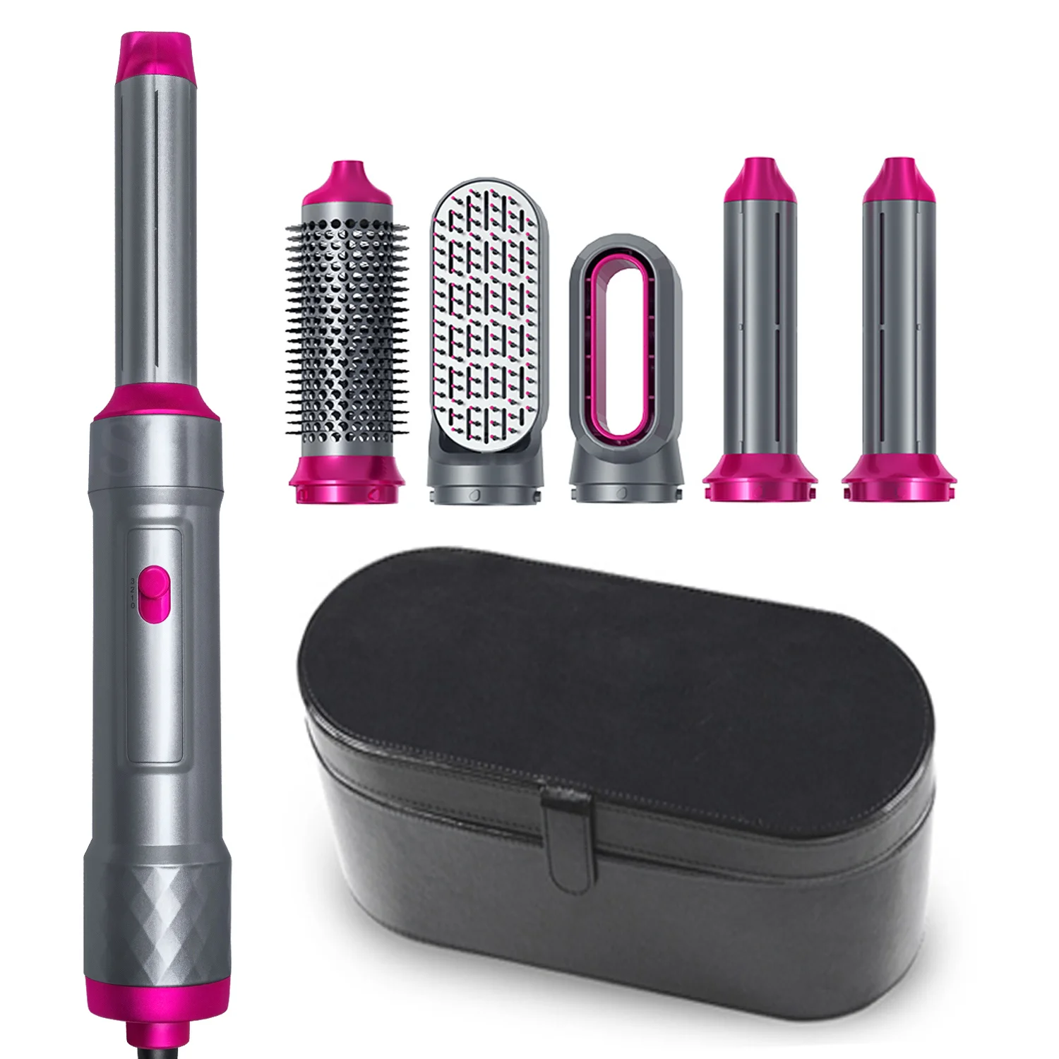 Amazon Hot Sale 5 In 1 Airwrap Hair Styler Home Salon Hair Tools Wet To Dry Curling Straightening One Step Hot Air Brush Kit