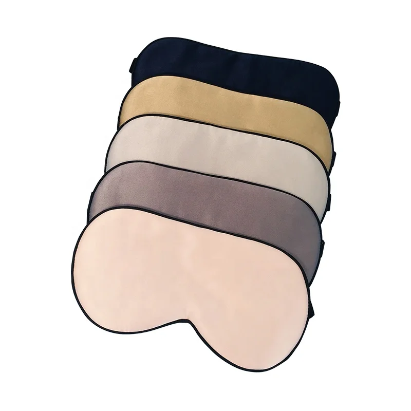 Hot sale super smooth pure silk private label elastic band 16mm 19mm 22mm sleep eye mask silk steam
