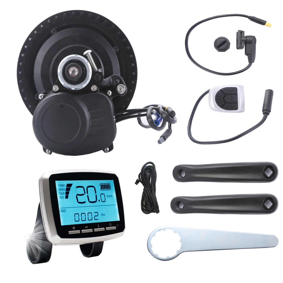 2021 Hot selling Motor TSDZ2 36V 350W Mid Drive Motor Ebike kit With VLCD5 Display