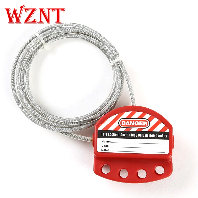 NTC01-6 6mm 2M RED OEM Adjustable cable lockout tagout valve lock devices