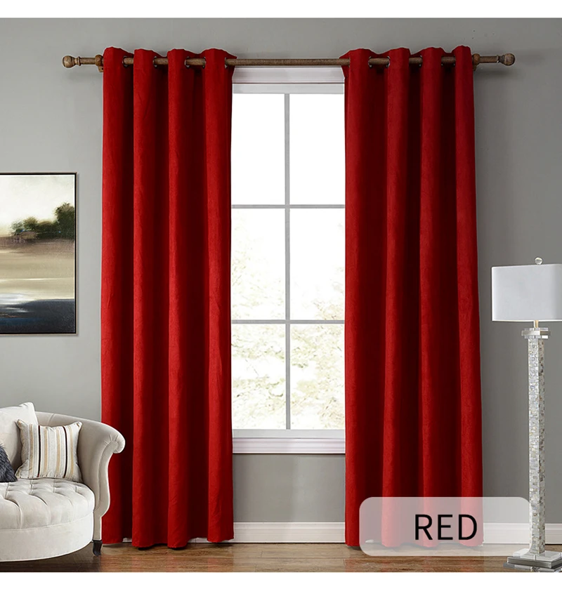 
i@home plain window curtain for store windows french style suede fabrics blackout curtains 