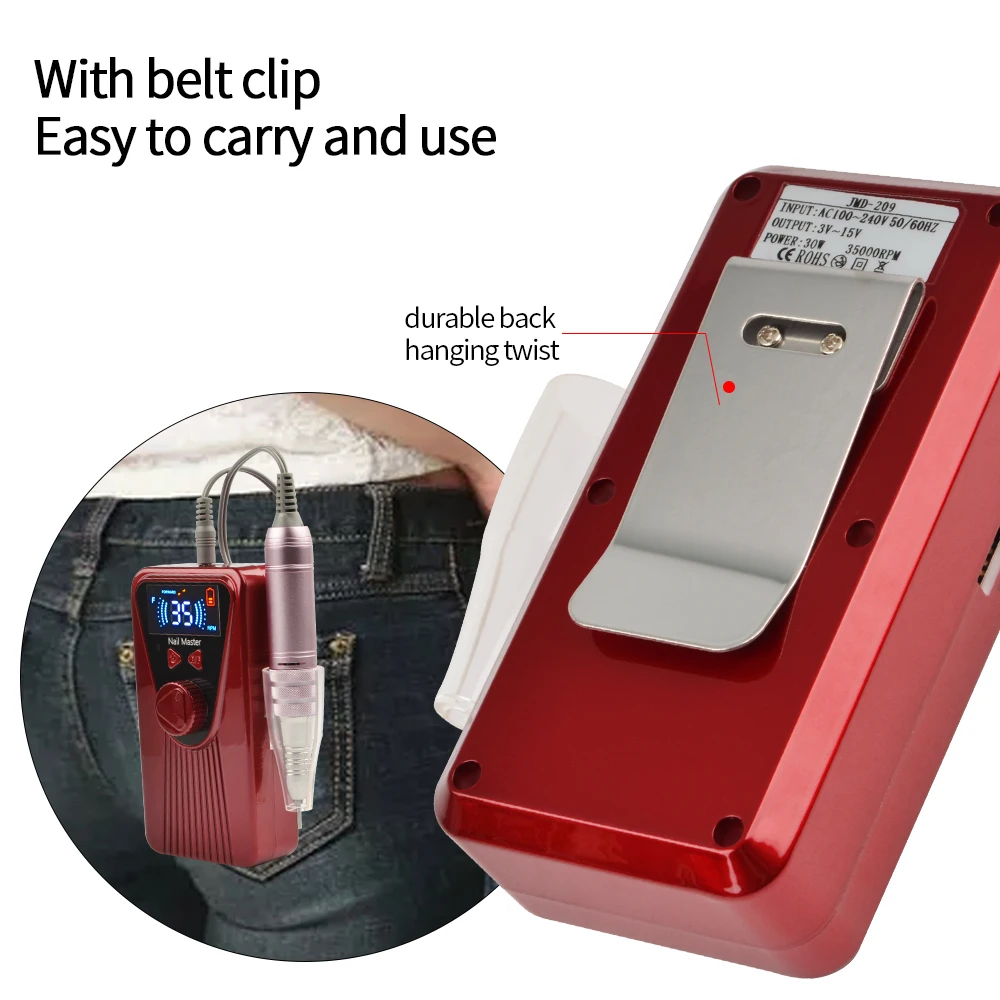 
battery operated manicure pedicure machine e file nail drill rechargeable drill nails 