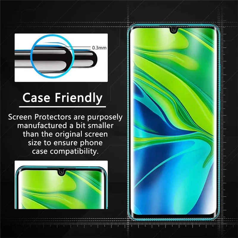 
High Clear Anti-Fingerprint Full Cover Ceramic Film 3D curved Tempered Glass For xiaomi note 10 screen protector mi note 10 pro 