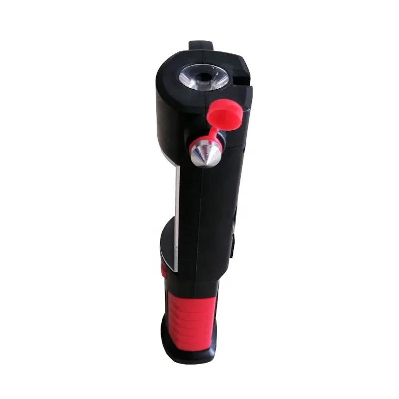 The LED working light knocks the bottom of the window with magnet on board emergency safety hammer flashlight