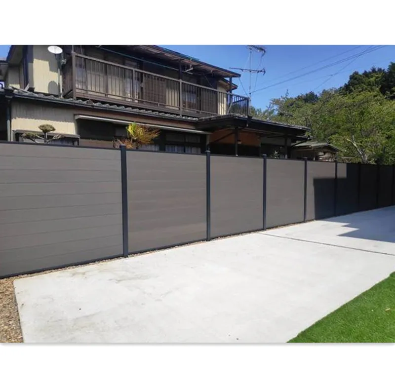 Best quality Easy installation bicolor composite wood privacy garden wpc fence
