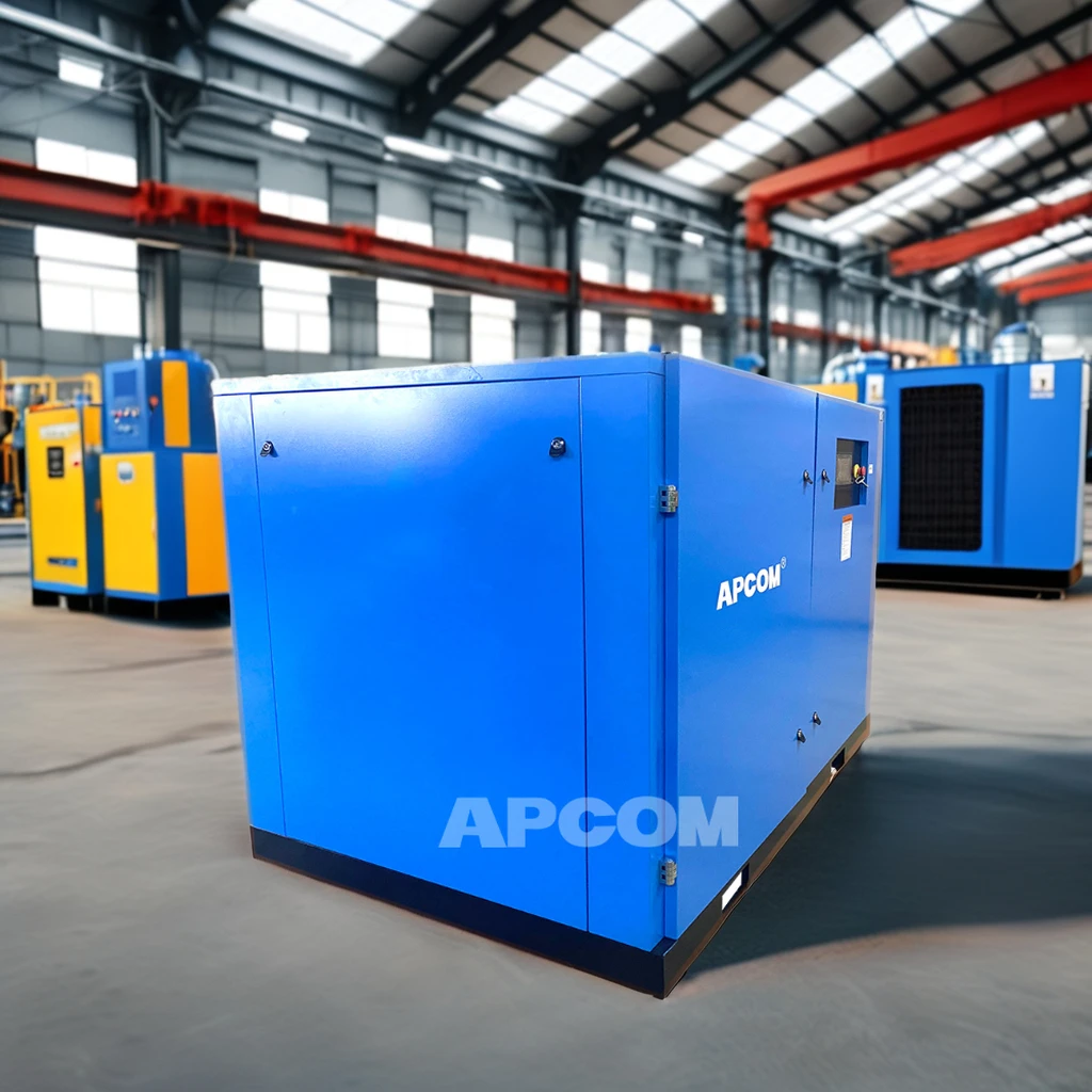H APCOM 55kw 75kw 90kw Electric screw type Industrial air compressor 8bar 10bar 13bar aircompressor de ar 7.5kw 15kw 22kw 37kw