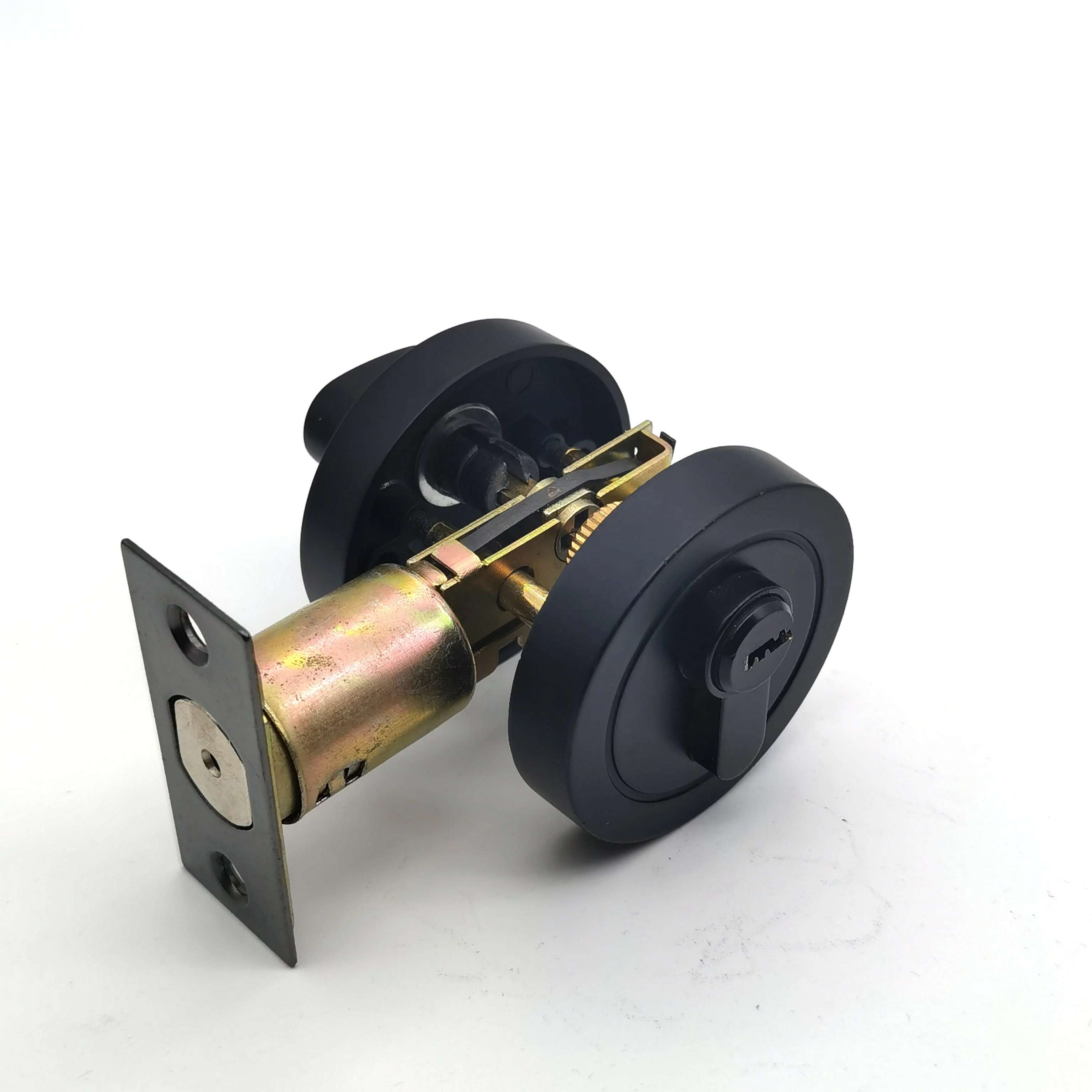 High end European Satin Nickel Antique Brass AB entry handle single cylinder key controlled latch door lock