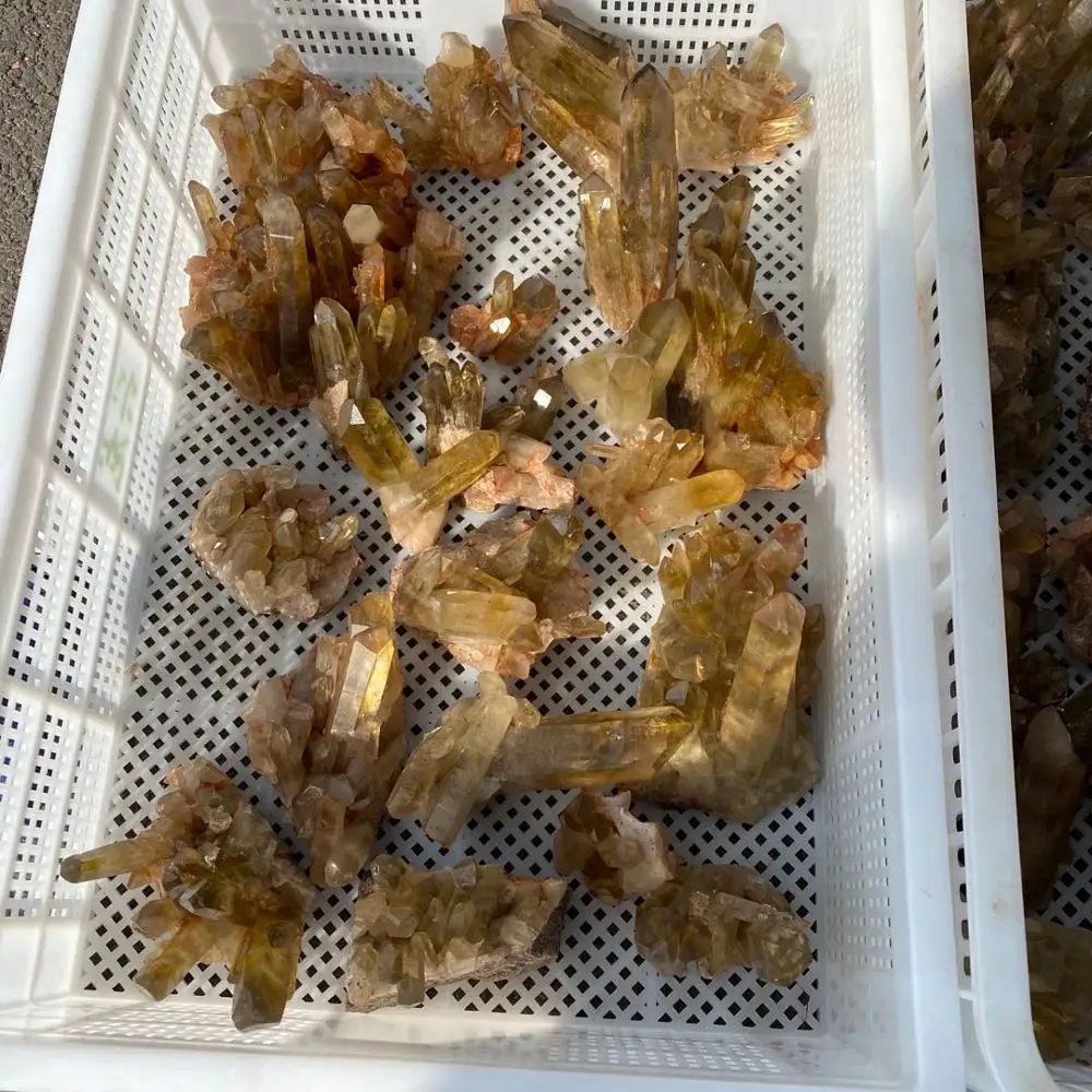 Natural crystal healing cluster Citrine Cluster Smoky Citrine Cluster for decoration