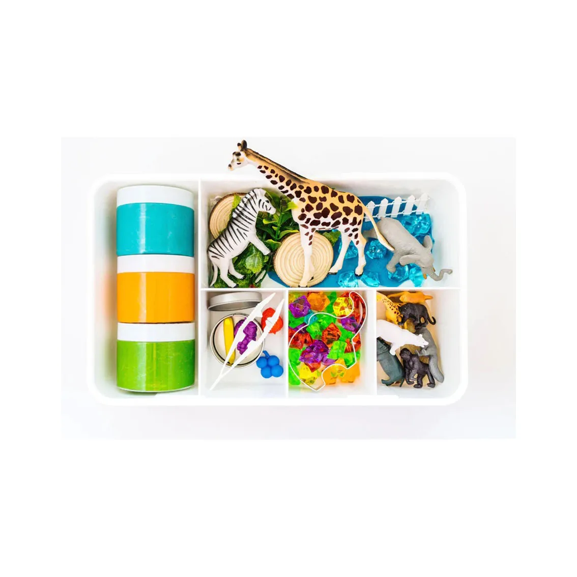 Educational Toys Zoo Games New Children Modeling Clay Zoo Kit Theme Animal Air Dry Clay Sensory Bin Diy Baby Toys