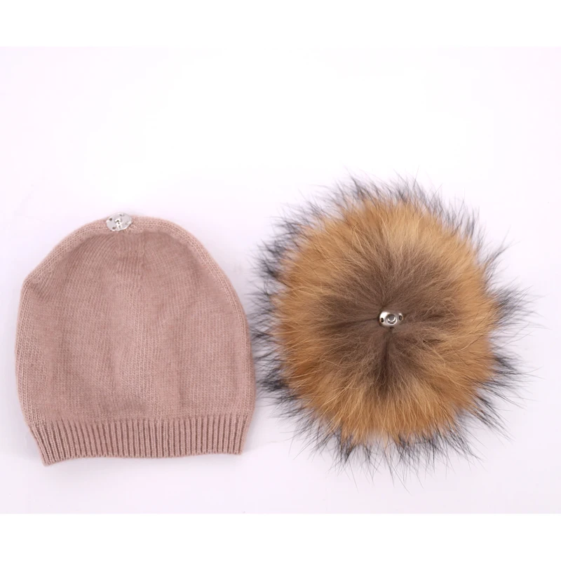 Wholesale Retail Baby Winter Fur Hat Pom Pom Decoration Beanie Hat