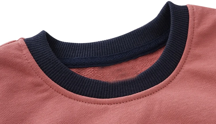 New arrive boutique kids clothing  color stitching children tracksuits sweat suits unisex