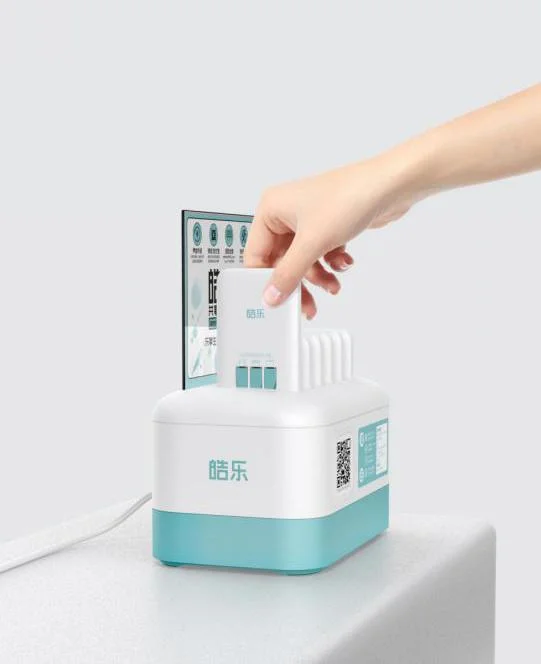 
Public 5000mah rental smart shared charging station 6 ports public sharing power bank with logos Hotel Club Hospital 