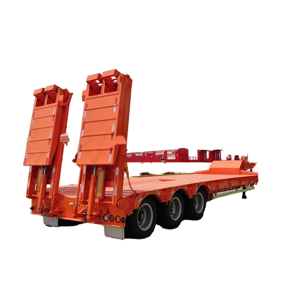 20tons 25tons 3 axles gooseneck low bed lowboy low boy cargo semi truck lowbed trailer for sale in oman