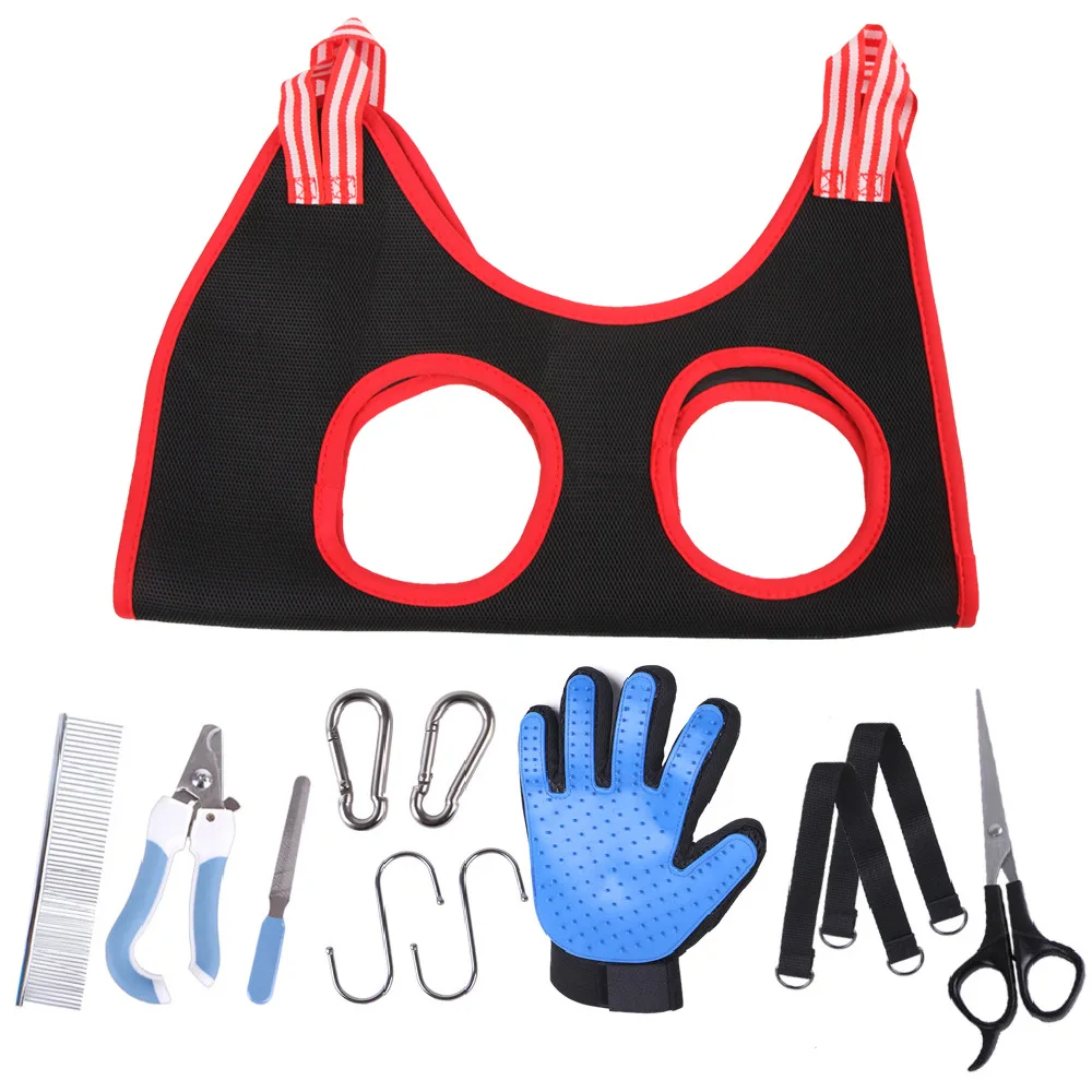 Pet Supplies Kit 12 Pieces Small Large Cat Dog Grooming Hammock