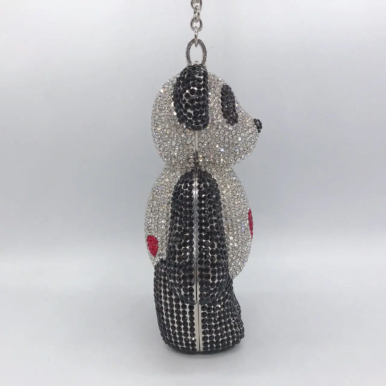 
New Design Panda Shaped Handbag Purse Women Diamond Clutch Animal Shaped Bling Crystal Evening Bags 