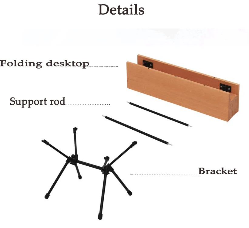 Outdoor  Folding Camp Picnic Aluminum Alloy Wood Table Lightweight Beech Camping Tables for travel CNLF