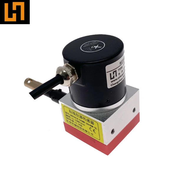 4-20mA output 600mm range wire cable drawing string potentiometer linear position  analog sensor