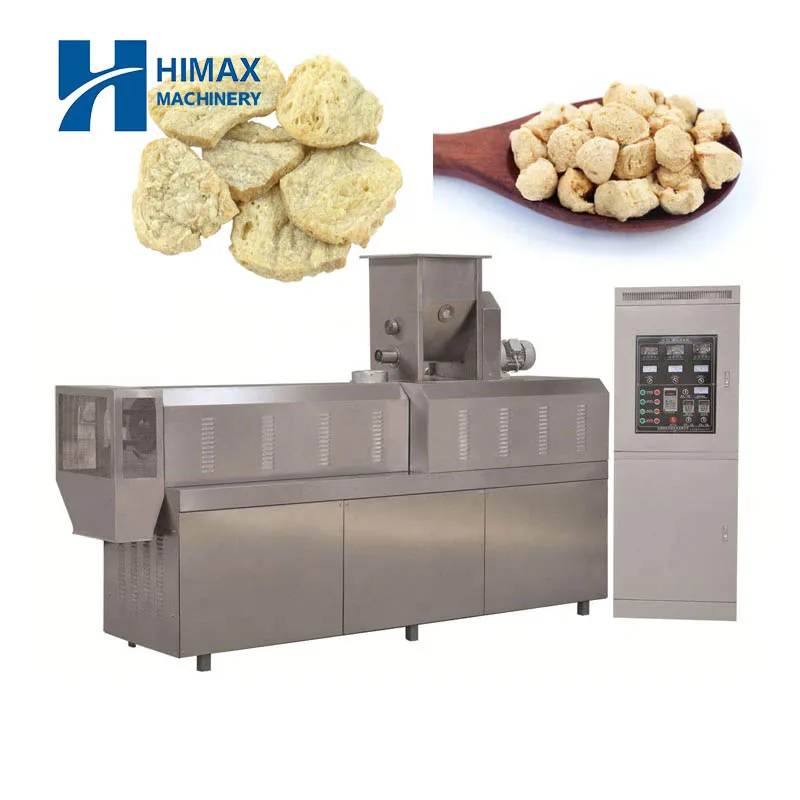 soya meat making machine tvp tsp maker machine twin screw textured soya chunks production line
