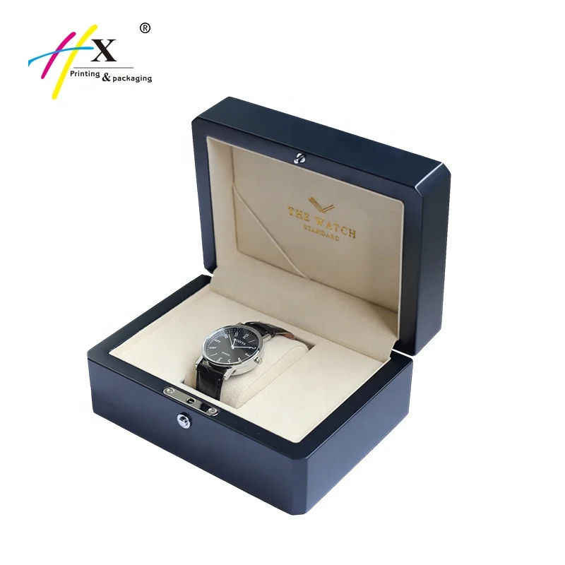 Custom Design New Arrival Luxury Wooden Watch Packaging Gift Box High Quality Watch Display Storage Box Single Watch Box