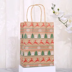 Ruizhuo Packaging Paper Gift Bags Luxury Christmas Packing Bag Shopping Paper Bag With Your Own Logo Holiday Treat Box