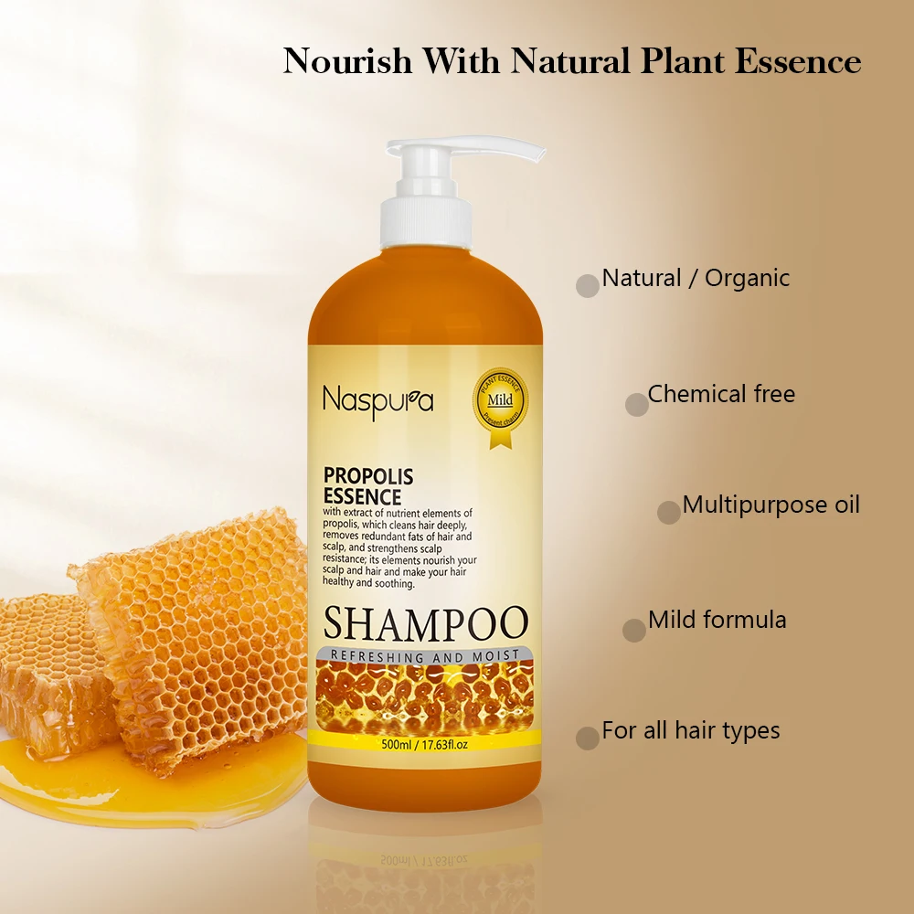 Intensely Hydrate Rich Nutrient Natural Propolis Extract High Nourishing Dry & Frizz Hair Shampoo