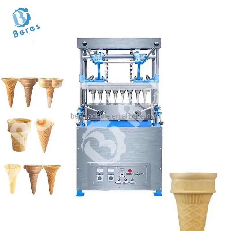 Semi Automatic Wafer Bake Manual Commercial Waffle Cone Maker Mold Mini Ice Cream Make Machine For cone