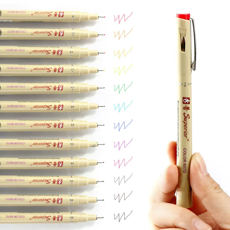 Superior Fineliner Drawing Pen with Micro Pigment Ink Fade Proof Fine Lines