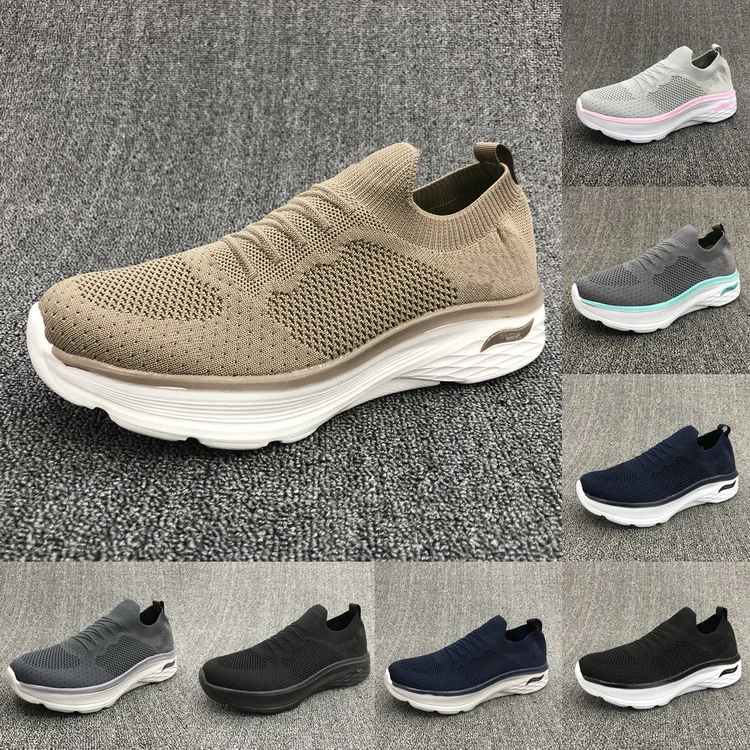 China Factory Custom Brand Logo Fashion Flynit Upper Style Men Casual Sneakers Sport Running Shoes Skateboard Shoes Man